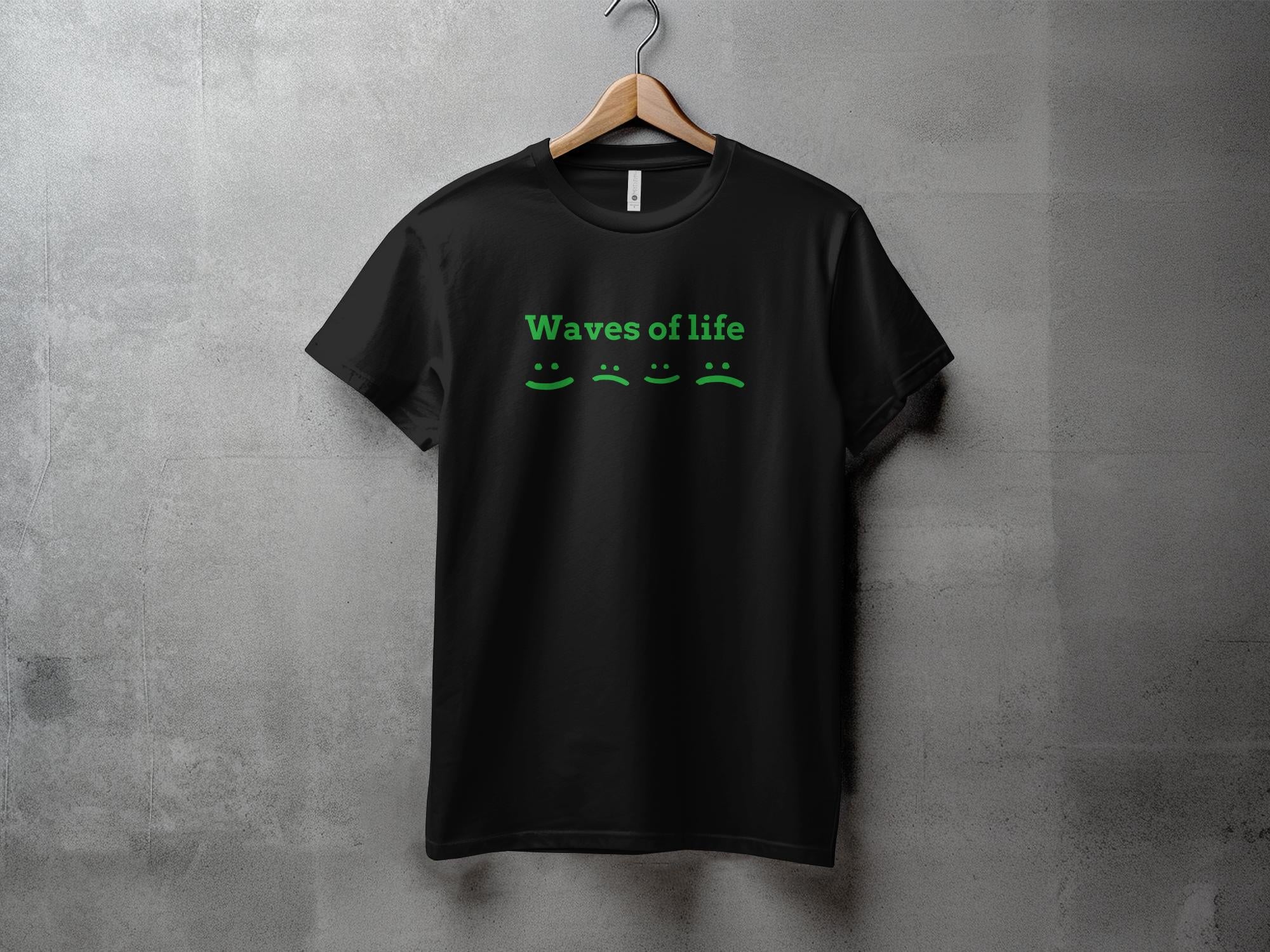Waves - L - Dame T-shirt - Slim fit