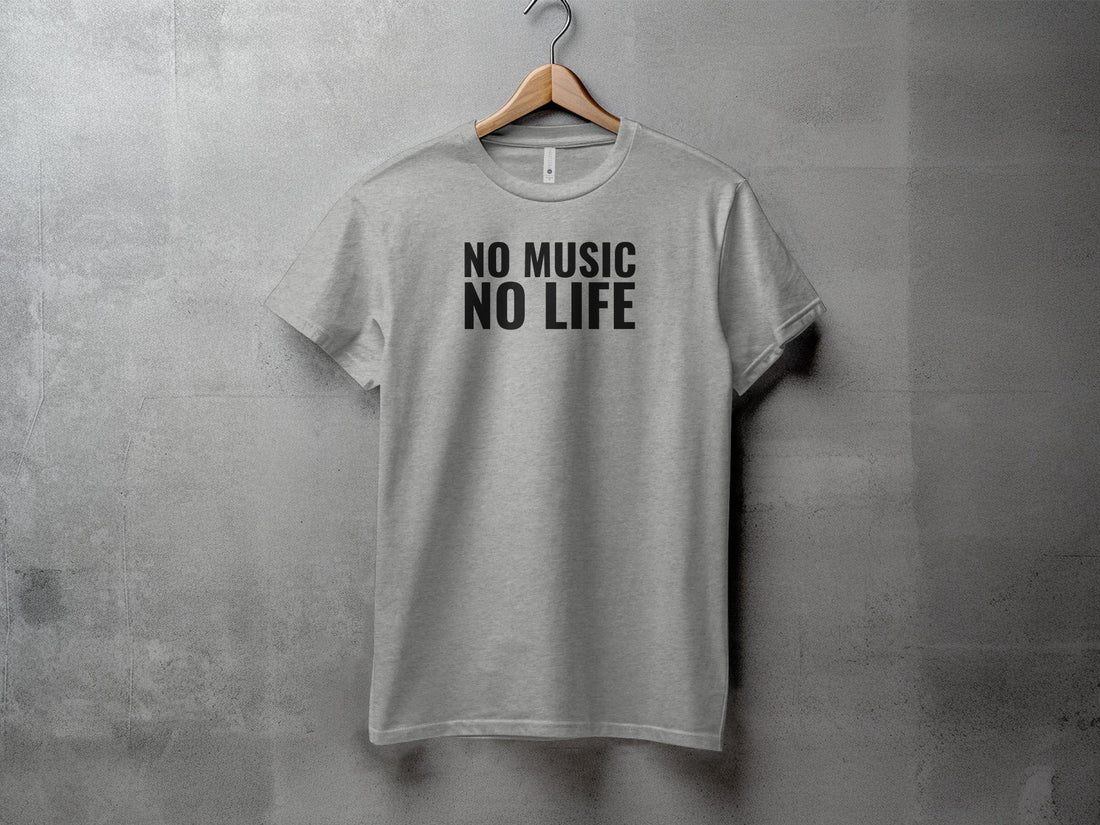 No music - XL - Unisex T-shirt - Regular fit - OUTLET